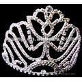 Strass grande coroa tiara (GWST12-601D)